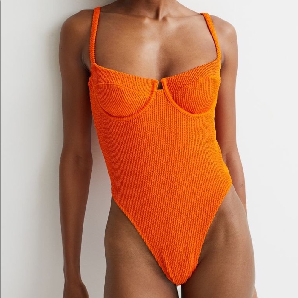 NWT H&M Ruched Bustier One Piece
